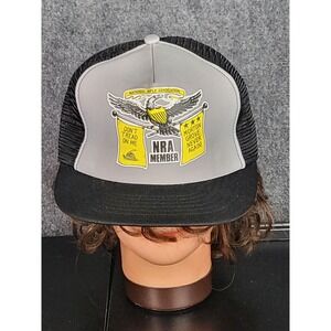 VTG NRA Member Trucker Hat AOW Newport News‎ USA Snapback Graphic Print Casual